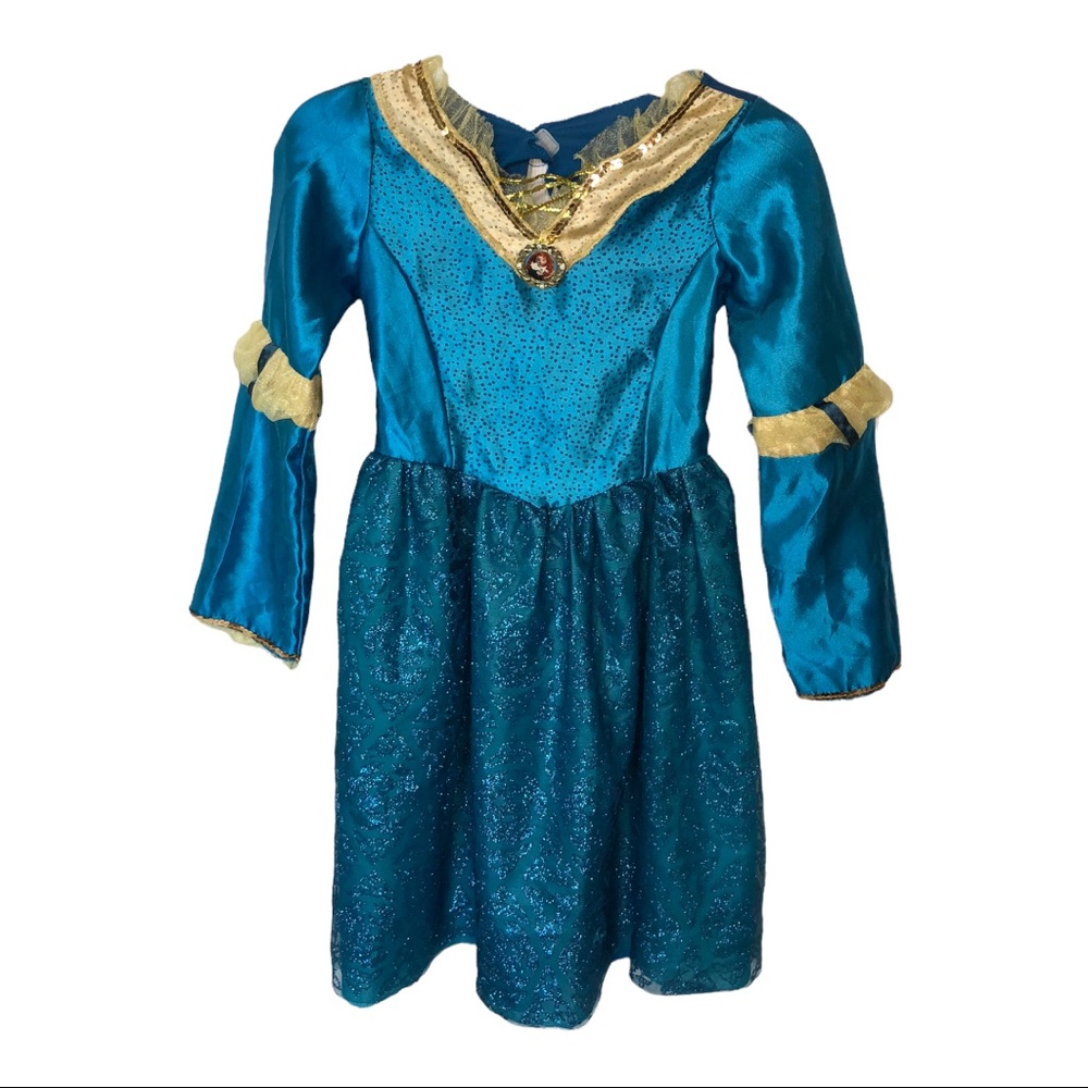 Disney Merida Blue Dress Up Halloween Costume Gown size 4 to 6X - Picture 2 of 12